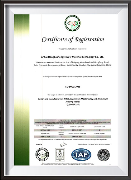 Manganese Tablet certification